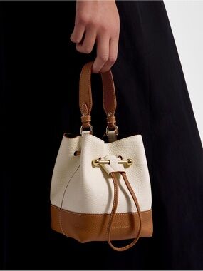 Strathberry Lana Osette TriColor Leather Bucket Bag